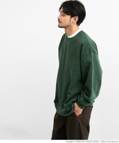 coca(coca)(コカ)の「メンズ ふわり~クルーネックスウェット(スウェット・メンズ・ブラック/グリーン/グレー・M/L)」の14枚目の写真