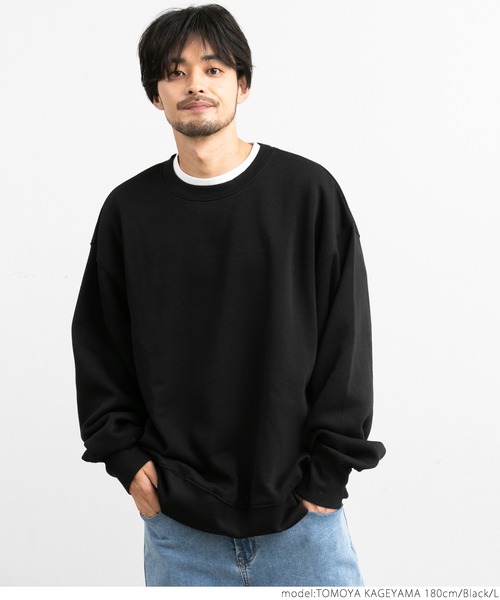 coca(coca)(コカ)の「メンズ ふわり~クルーネックスウェット(スウェット・メンズ・ブラック/グリーン/グレー・M/L)」の4枚目の写真