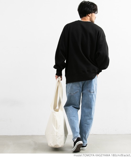 coca(coca)(コカ)の「メンズ ふわり~クルーネックスウェット(スウェット・メンズ・ブラック/グリーン/グレー・M/L)」の5枚目の写真