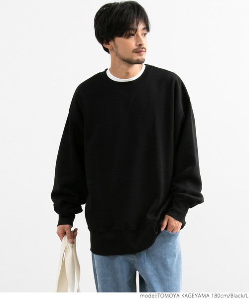 coca(coca)(コカ)の「メンズ ふわり~クルーネックスウェット(スウェット・メンズ・ブラック/グリーン/グレー・M/L)」の6枚目の写真