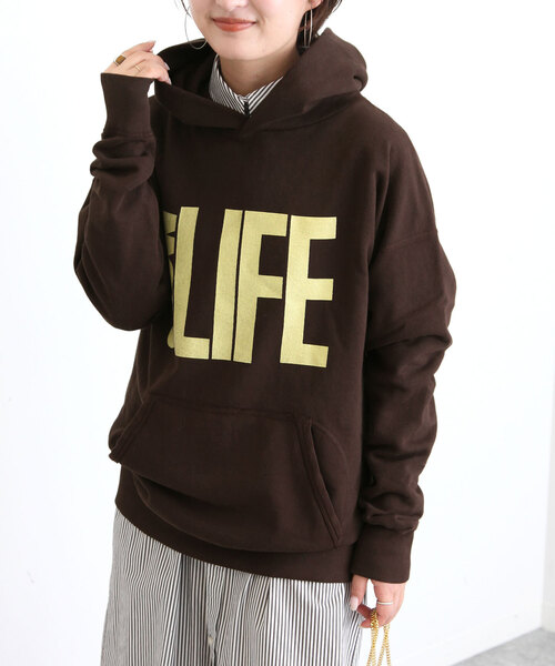 SLOBE IENA(スローブイエナ)の「【MIXTA/ミクスタ】 SLOW LIFE フーデー(パーカー・レディース・ブラウン・FREE)」の2枚目の写真