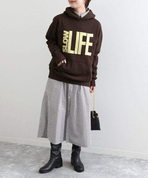 SLOBE IENA(スローブイエナ)の「【MIXTA/ミクスタ】 SLOW LIFE フーデー(パーカー・レディース・ブラウン・FREE)」の13枚目の写真