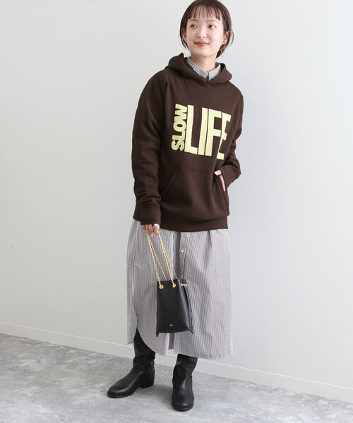 SLOBE IENA(スローブイエナ)の「【MIXTA/ミクスタ】 SLOW LIFE フーデー(パーカー・レディース・ブラウン・FREE)」の19枚目の写真
