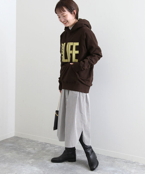 SLOBE IENA(スローブイエナ)の「【MIXTA/ミクスタ】 SLOW LIFE フーデー(パーカー・レディース・ブラウン・FREE)」の8枚目の写真