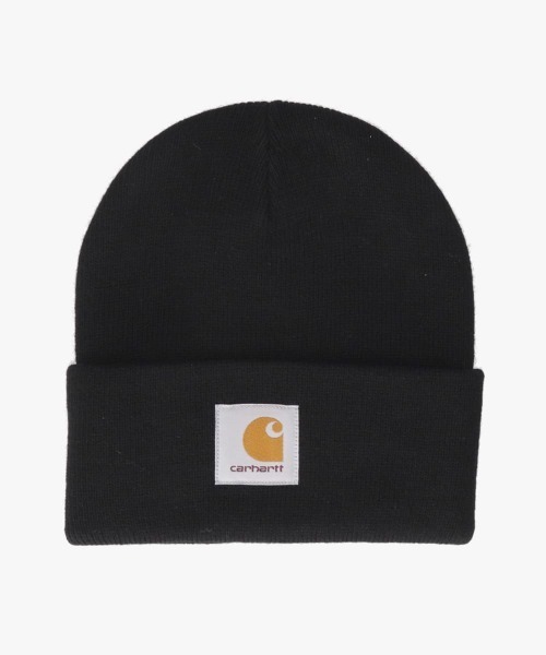 Carhartt（カーハート）の「carhartt  SHORT WATCH HAT（ニットキャップ/ビーニー・メンズ・グレー/ブラック/ダークベージュ・F）」の2枚目の写真