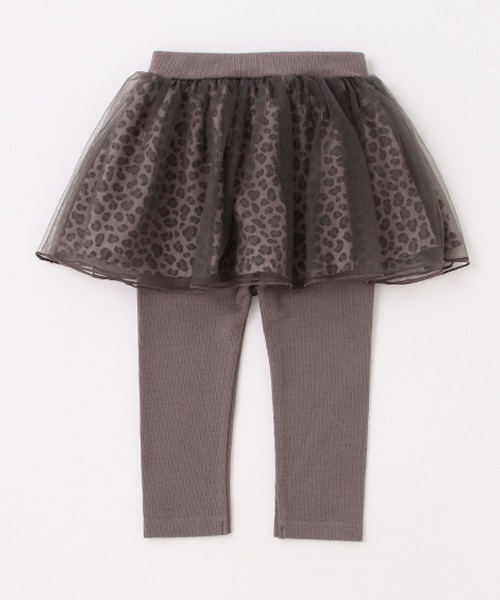 petit main（プティマイン）の「チュールつきレギンス（スカート・キッズ・チャコール/アイボリー/ライトピンク・80ｃｍ/120cm/110cm/90cm/130cm/100cm）」の8枚目の写真