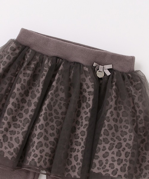 petit main（プティマイン）の「チュールつきレギンス（スカート・キッズ・チャコール/アイボリー/ライトピンク・80ｃｍ/120cm/110cm/90cm/130cm/100cm）」の6枚目の写真