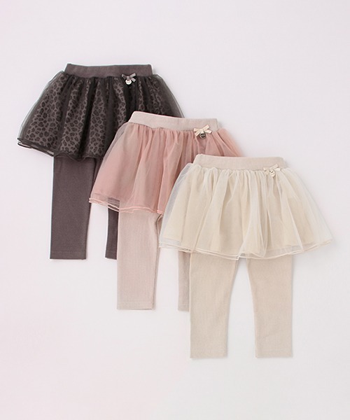 petit main（プティマイン）の「チュールつきレギンス（スカート・キッズ・チャコール/アイボリー/ライトピンク・80ｃｍ/120cm/110cm/90cm/130cm/100cm）」の12枚目の写真