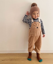 Bambin（ボンバン）の「【 Bambin / ボンバン 】 もこもこ ボア オーバーオール（サロペット/オーバーオール・キッズ）」