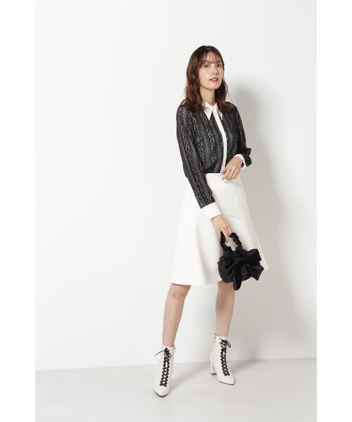 JILL STUART(ジルスチュアート)の「◆エマレースブラウス(シャツ/ブラウス・レディース・ブラック/ホワイト・SMALL/MEDIUM)」の8枚目の写真