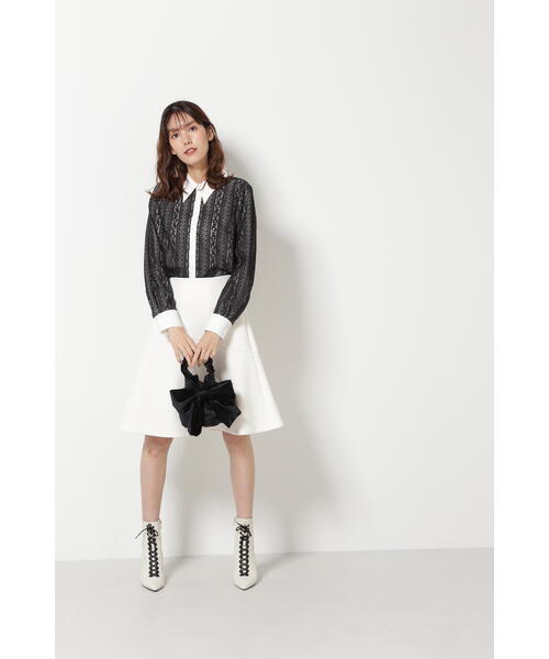 JILL STUART(ジルスチュアート)の「◆エマレースブラウス(シャツ/ブラウス・レディース・ブラック/ホワイト・SMALL/MEDIUM)」の9枚目の写真