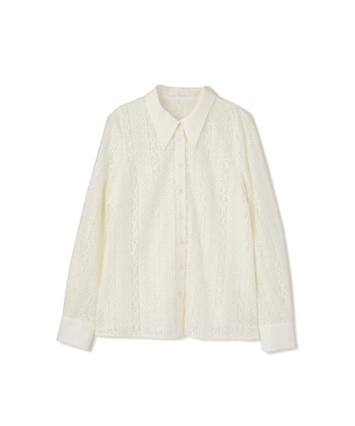 JILL STUART(ジルスチュアート)の「◆エマレースブラウス(シャツ/ブラウス・レディース・ブラック/ホワイト・SMALL/MEDIUM)」の11枚目の写真
