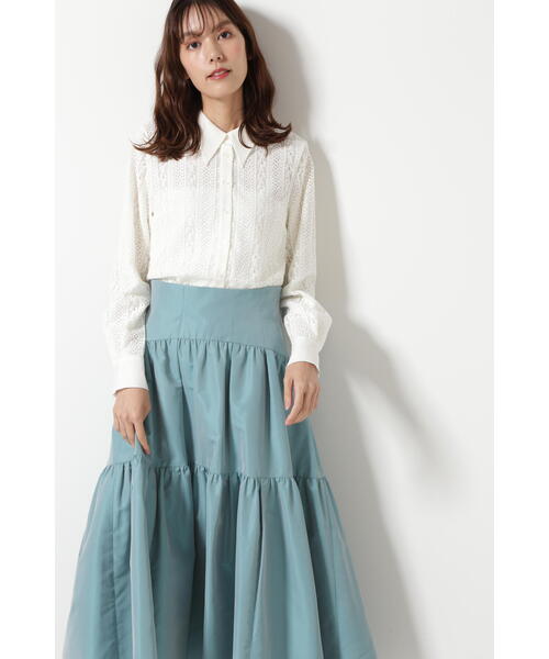 JILL STUART(ジルスチュアート)の「◆エマレースブラウス(シャツ/ブラウス・レディース・ブラック/ホワイト・SMALL/MEDIUM)」の13枚目の写真