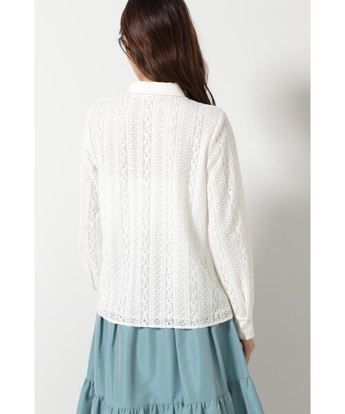 JILL STUART(ジルスチュアート)の「◆エマレースブラウス(シャツ/ブラウス・レディース・ブラック/ホワイト・SMALL/MEDIUM)」の17枚目の写真