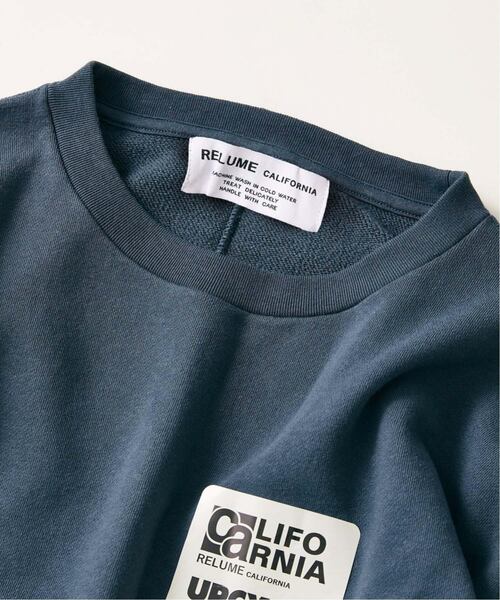 JOURNAL STANDARD relume（ジャーナルスタンダード　レリューム）の「CALIFORNIA UPCYCLE クルーネックスウェット（スウェット・メンズ・ライトグレー/ダークブルー/ブラック系その他/イエロー・MEDIUM/LARGE）」の4枚目の写真