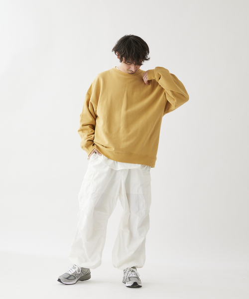 JOURNAL STANDARD relume（ジャーナルスタンダード　レリューム）の「CALIFORNIA UPCYCLE クルーネックスウェット（スウェット・メンズ・ライトグレー/ダークブルー/ブラック系その他/イエロー・MEDIUM/LARGE）」の19枚目の写真