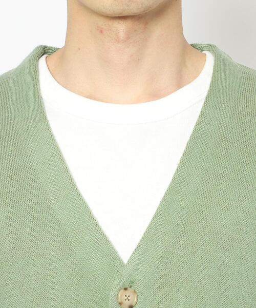 coen（コーエン）の「［洗える］トライバル柄ジャガードニットカーディガン（カーディガン/ボレロ・メンズ・ライム/ベージュ・S/M/L/XL）」の17枚目の写真