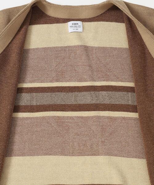 coen（コーエン）の「［洗える］トライバル柄ジャガードニットカーディガン（カーディガン/ボレロ・メンズ・ライム/ベージュ・S/M/L/XL）」の22枚目の写真