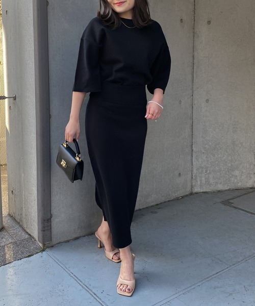 audrey and john wad（オードリーアンドジョンワッド）の「ミラノリブクルーネックプルオーバー -手洗い可-（ニット/セーター・レディース・ブラック/ライトグリーン/オレンジ・FREE）」の20枚目の写真