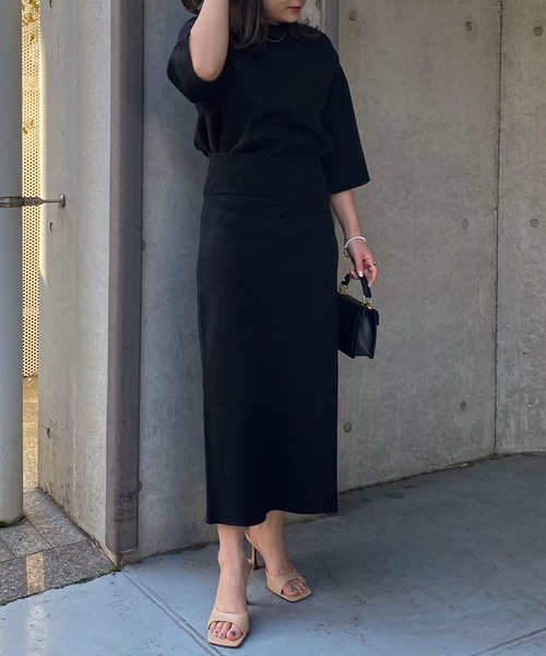 audrey and john wad（オードリーアンドジョンワッド）の「ミラノリブクルーネックプルオーバー -手洗い可-（ニット/セーター・レディース・ブラック/ライトグリーン/オレンジ・FREE）」の22枚目の写真