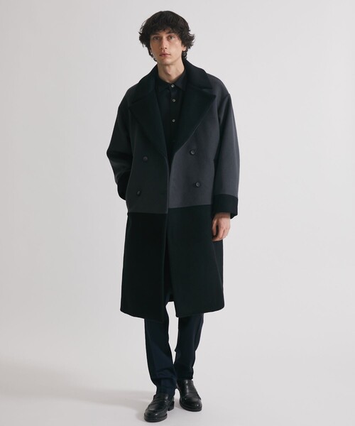 UNITED TOKYO（ユナイテッドトウキョウ）の「COLOR BLOCK ULSTER COAT（ダウンジャケット/コート・メンズ・ネイビー/ダークグレー・2/1）」の3枚目の写真