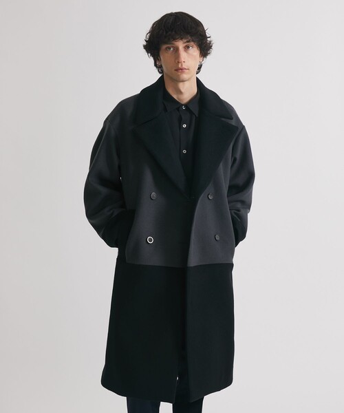 UNITED TOKYO（ユナイテッドトウキョウ）の「COLOR BLOCK ULSTER COAT（ダウンジャケット/コート・メンズ・ネイビー/ダークグレー・2/1）」の4枚目の写真