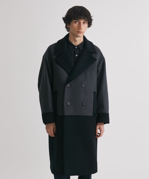 UNITED TOKYO（ユナイテッドトウキョウ）の「COLOR BLOCK ULSTER COAT（ダウンジャケット/コート・メンズ・ネイビー/ダークグレー・2/1）」の5枚目の写真