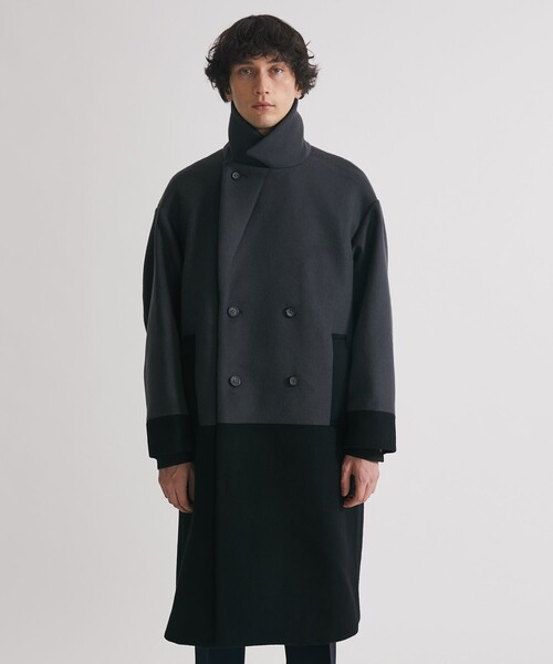 UNITED TOKYO（ユナイテッドトウキョウ）の「COLOR BLOCK ULSTER COAT（ダウンジャケット/コート・メンズ・ネイビー/ダークグレー・2/1）」の6枚目の写真