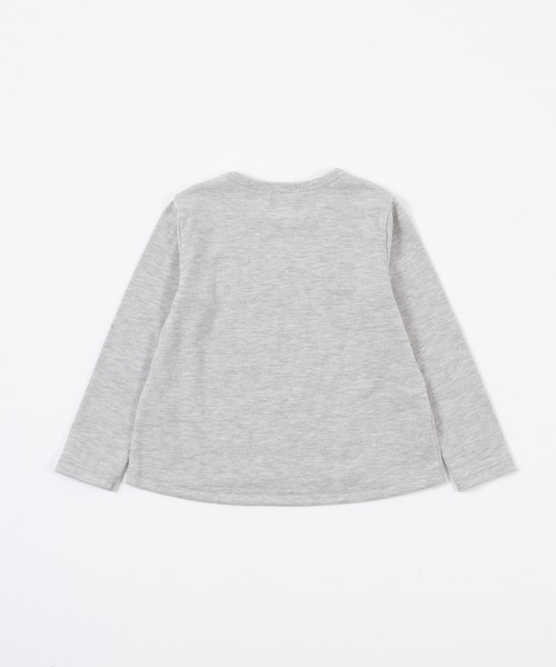 trois lapins kp(トロワラパンケーピー)の「フラワーモチーフ 長袖Tシャツ(100~160)(Tシャツ/カットソー・キッズ・杢グレー/レモンイエロー・110cm/120cm/130cm/140cm/150cm/160cm)」の8枚目の写真