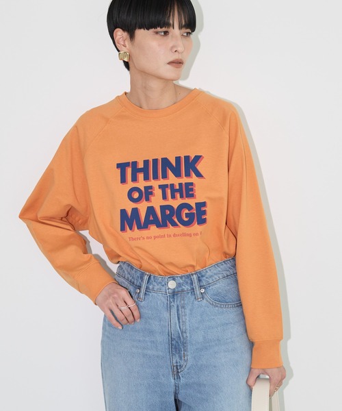 AMERICAN HOLIC(アメリカンホリック)の「ラグランスリーブロゴカットプルオーバー(Tシャツ/カットソー・レディース・オフホワイト/ネイビー/オレンジ・M/L)」の1枚目の写真