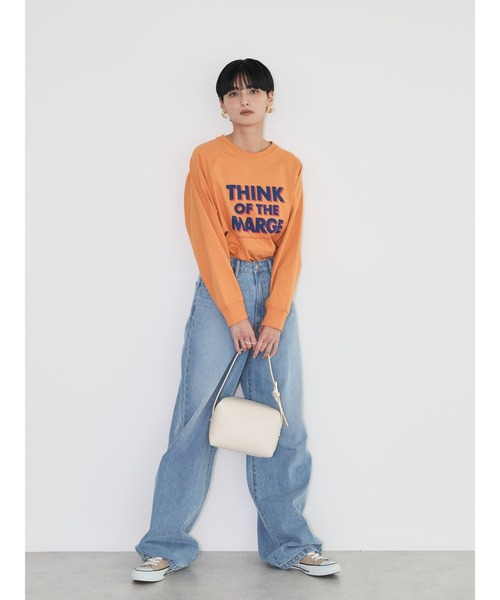 AMERICAN HOLIC(アメリカンホリック)の「ラグランスリーブロゴカットプルオーバー(Tシャツ/カットソー・レディース・オフホワイト/ネイビー/オレンジ・M/L)」の5枚目の写真