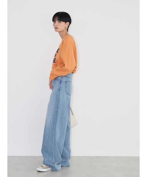 AMERICAN HOLIC(アメリカンホリック)の「ラグランスリーブロゴカットプルオーバー(Tシャツ/カットソー・レディース・オフホワイト/ネイビー/オレンジ・M/L)」の6枚目の写真