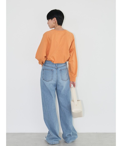 AMERICAN HOLIC(アメリカンホリック)の「ラグランスリーブロゴカットプルオーバー(Tシャツ/カットソー・レディース・オフホワイト/ネイビー/オレンジ・M/L)」の7枚目の写真