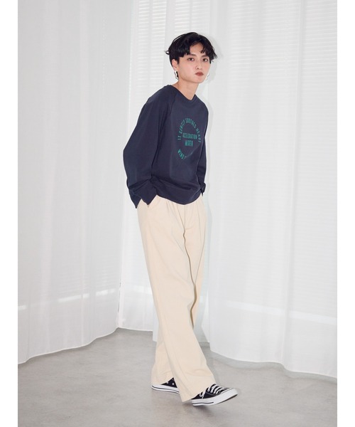 AMERICAN HOLIC(アメリカンホリック)の「ラグランスリーブロゴカットプルオーバー(Tシャツ/カットソー・レディース・オフホワイト/ネイビー/オレンジ・M/L)」の11枚目の写真