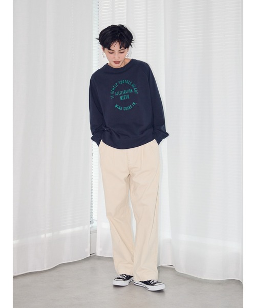 AMERICAN HOLIC(アメリカンホリック)の「ラグランスリーブロゴカットプルオーバー(Tシャツ/カットソー・レディース・オフホワイト/ネイビー/オレンジ・M/L)」の12枚目の写真