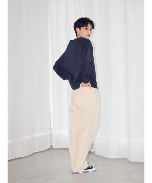 AMERICAN HOLIC(アメリカンホリック)の「ラグランスリーブロゴカットプルオーバー(Tシャツ/カットソー・レディース・オフホワイト/ネイビー/オレンジ・M/L)」の13枚目の写真