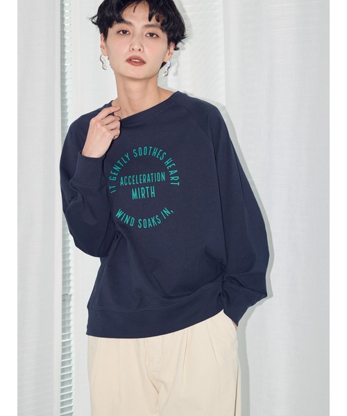 AMERICAN HOLIC(アメリカンホリック)の「ラグランスリーブロゴカットプルオーバー(Tシャツ/カットソー・レディース・オフホワイト/ネイビー/オレンジ・M/L)」の14枚目の写真