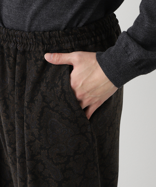 EDIFICE LA BOUCLE（エディフィスラブークル）の「【LA BOUCLE / ラブークル】1タック イージーパンツ（ブラッシュド パターン）（その他パンツ・メンズ・グリーン/ブラウン/ブラック系その他/ブラック・3/1/2）」の13枚目の写真