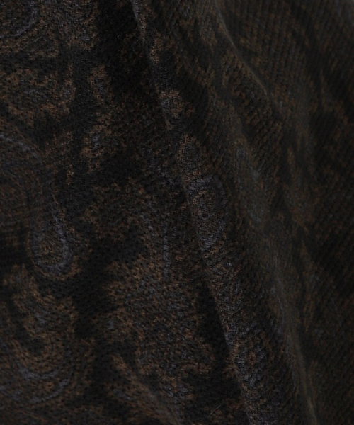 EDIFICE LA BOUCLE（エディフィスラブークル）の「【LA BOUCLE / ラブークル】1タック イージーパンツ（ブラッシュド パターン）（その他パンツ・メンズ・グリーン/ブラウン/ブラック系その他/ブラック・3/1/2）」の9枚目の写真