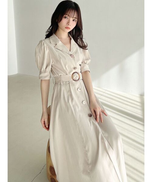 RESEXXY（リゼクシー）の「フロントボタンテーラードワンピース（ワンピース・レディース・ブラック/ピンク/ブルー/アイボリー・FREE）」の18枚目の写真