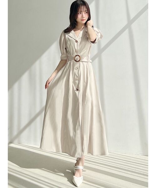 RESEXXY（リゼクシー）の「フロントボタンテーラードワンピース（ワンピース・レディース・ブラック/ピンク/ブルー/アイボリー・FREE）」の5枚目の写真