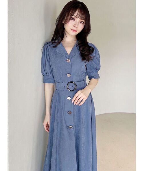 RESEXXY（リゼクシー）の「フロントボタンテーラードワンピース（ワンピース・レディース・ブラック/ピンク/ブルー/アイボリー・FREE）」の19枚目の写真