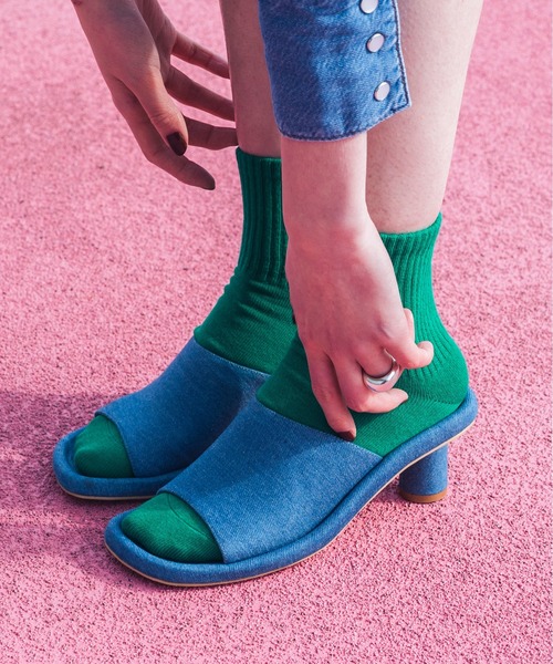 EVOL（イーボル）の「【EVOL】オブリークトゥミュールサンダル IU5138（サンダル・レディース・ベージュ/ワインレッド/ブルー/ブラック・S/M/L）」の4枚目の写真