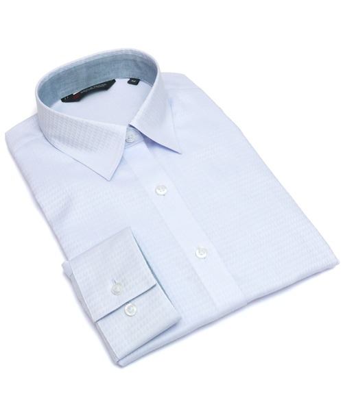TOKYO SHIRTS（トウキョウシャツ）の「形態安定ノーアイロン レギュラー 長袖ビジネスワイシャツ（ビジネスシャツ・レディース・ライトブルー・XS/S/M/L/LL/XL）」の9枚目の写真