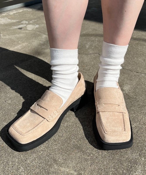 CIAOPANIC（チャオパニック）の「スクエアボリュームローファー（ローファー・レディース・ブラック/ベージュ・LARGE/SMALL/MEDIUM）」の20枚目の写真