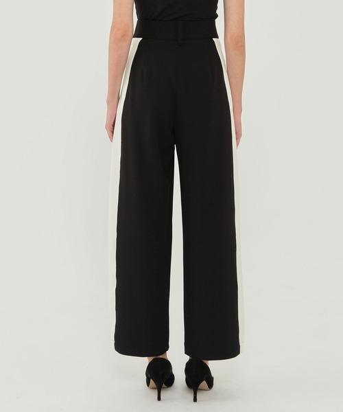 CITY TOKYO（シティトウキョウ）の「サイドラインジョーゼットカットパンツ（スラックス・レディース・サックスブルー/グレー/ブラック/ブラック系その他・1/2）」の9枚目の写真