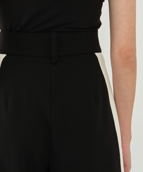 CITY TOKYO（シティトウキョウ）の「サイドラインジョーゼットカットパンツ（スラックス・レディース・サックスブルー/グレー/ブラック/ブラック系その他・1/2）」の6枚目の写真