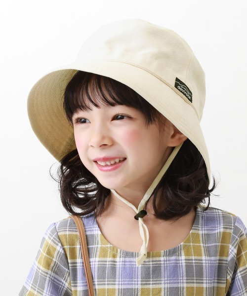 devirock（デビロック）の「UVカット 折りたためるバケットハット（ハット・キッズ・ベージュ/ブラウン/キナリ・52/54/56/58）」の2枚目の写真