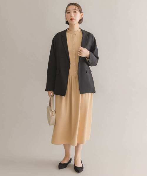 F by ROSSO（エフバイロッソ）の「F by ROSSO　オーバージャケット（テーラードジャケット・レディース・ブラック/ライトベージュ・FREE）」の18枚目の写真