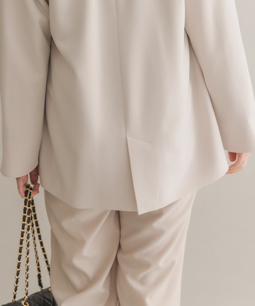 F by ROSSO（エフバイロッソ）の「F by ROSSO　オーバージャケット（テーラードジャケット・レディース・ブラック/ライトベージュ・FREE）」の14枚目の写真